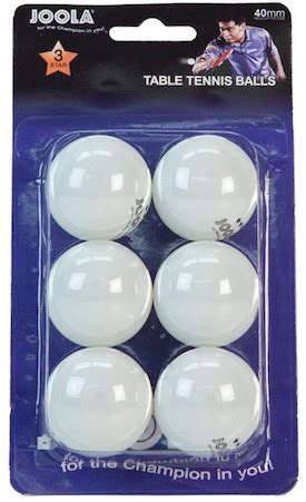 Joola Table Tennis Balls - Leisure 3-Star - Package of 6