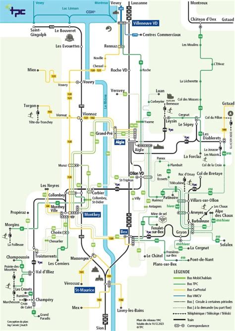 Plan de réseau du Chablais Transports Publics du Chablais