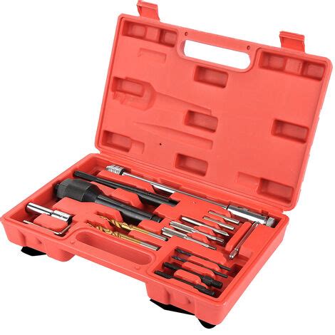 Kit Extracteur Bougie de Préchauffage et Réparation de Filetage 16 pcs