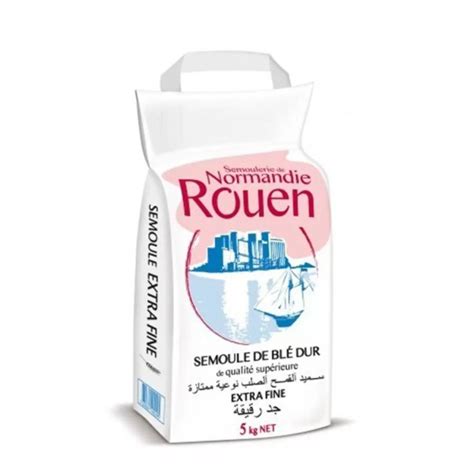 Rouen Semoule De Blé Dur Moyenne 5kg Nogeka Food