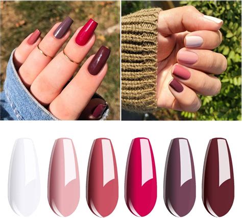 Vishine Lot de 6 Vernis à Ongles Gel Semi Permanent Couleurs Bonbon