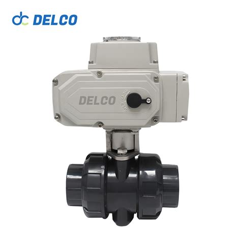 2 Way True Union PVC Motorized Ball Valves DELCO Valve Motorized