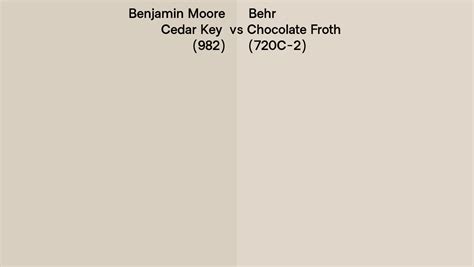 Benjamin Moore Cedar Key 982 Vs Behr Chocolate Froth 720c 2 Side By