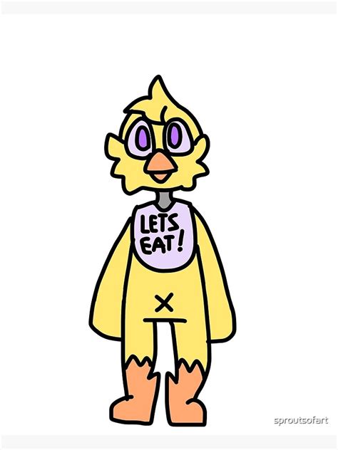 Fnaf Chica Chicken Poster For Sale By Sproutsofart Redbubble