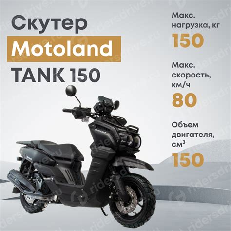 Скутер Motoland TANK 150 (Черный) в Москве. Купить недорого новый на ...