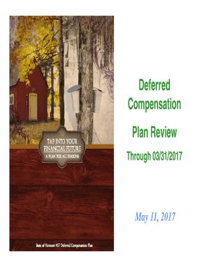 Fillable Online Deferred Compensation Plan Review Vermont State