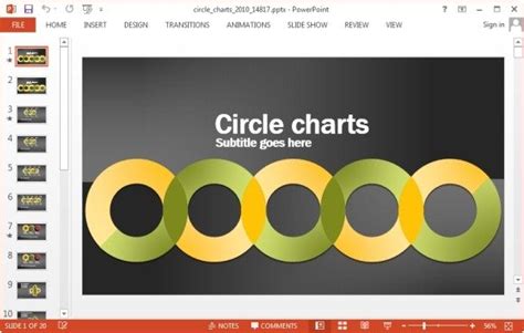 Animated Circle Chart Template For PowerPoint