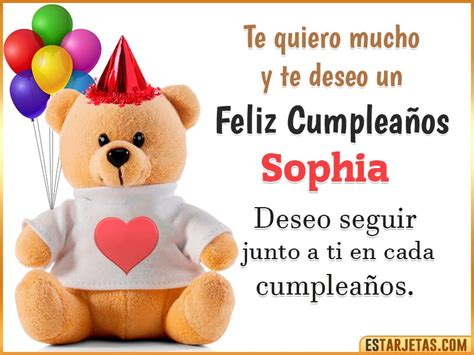 Feliz Cumpleaños Sophia Imágenes Tarjetas y Mensajes