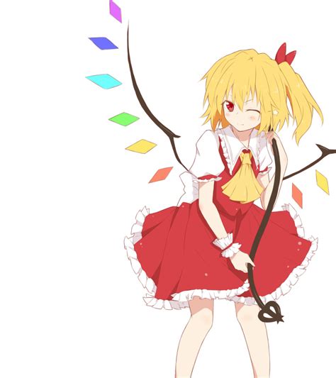 Safebooru Ascot Blonde Hair Bow Flandre Scarlet Hair Bow Highres