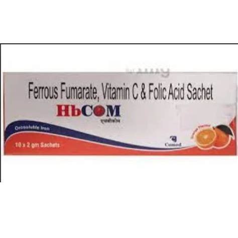 Ferrous Fumarate 100 Mg Vitamin C 80mg Folic Acid 500 Mg Packaging Size 20 Sachets Each 2