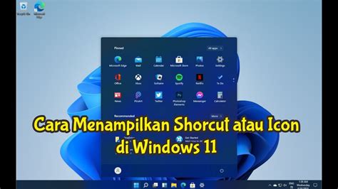 Cara Menampilkan Shortcut Atau Icon Di Desktop Windows Youtube