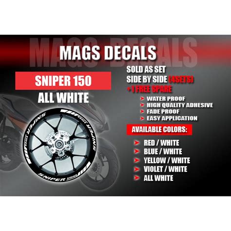 Mags Decals Sticker For Yamaha Sniper Shopee Philippines