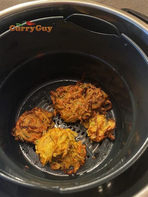 Air Fryer Onion Bhajis No Fry Onion Pakoras The Curry Guy