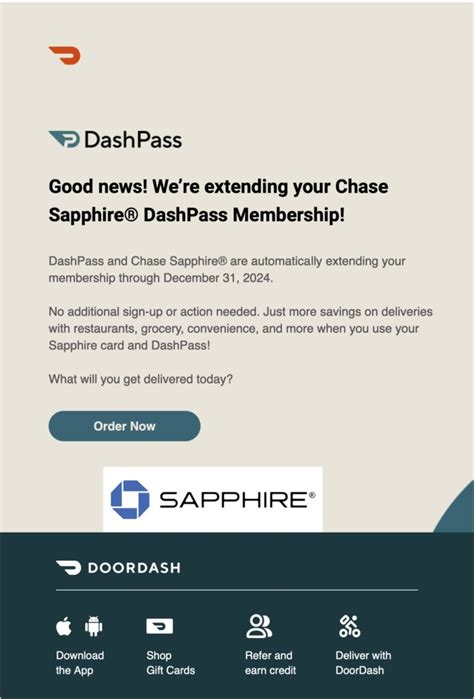 Complimentary Dashpass Subscriptions Extended For Chase Sapphire