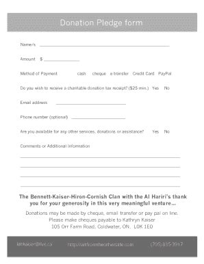 Fillable Online 4 Brilliant And Useful Donation Form Templates10