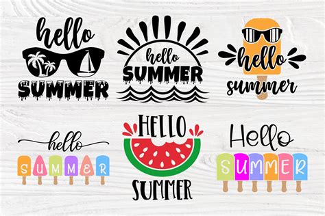 Hello Summer Svg Bundle Beach Svg Popsicles Svg Quotes