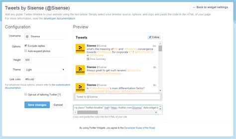 Embedding Twitter Widgets In Sisense Dashboards