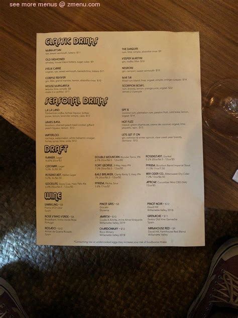 Online Menu Of Decibel Sound And Drink Restaurant Milwaukie Oregon