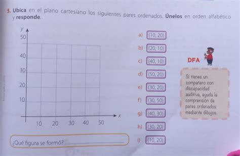 Solved 5 Ubica En El Plano Cartesiano Los Siguientes Pares Ordenados