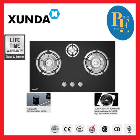 Xunda Burner Build In Gas Cooker Glass Hob Nb A Shopee Malaysia