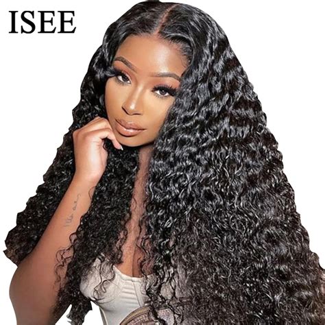 ISEE Hair Glueless Wigs Wear And Go HD Lace Front Wig Water Wave Wigs