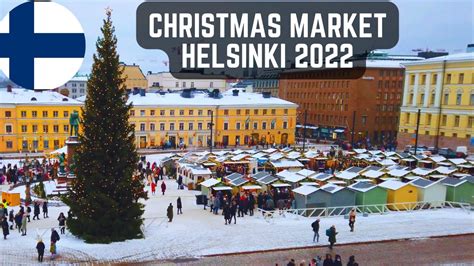 Walking In Helsinki Christmas Market Finland Christmas December