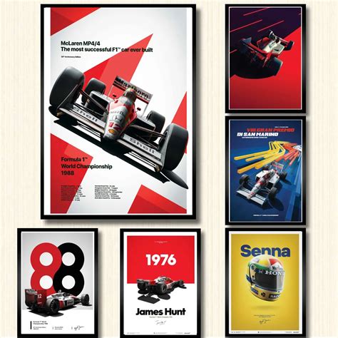 Poster Ve Bask Lar S Cak Ayrton Senna F1 Form L Mhome D Nya Ampiyonu