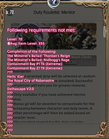 Ffxiv Normal Raid Roulette Requirements