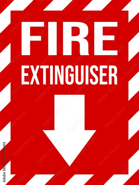 Sign Of The Fire Extinguisher In Vector Fire Extinguisher Sign Stock