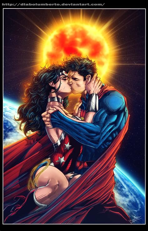 Superman/Wonder Woman-The Kiss by diabolumberto on DeviantArt | Superman wonder woman, Wonder ...