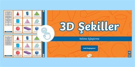 İnteraktif 3d Şekilleri Öğrenme Oyunu Teacher Made