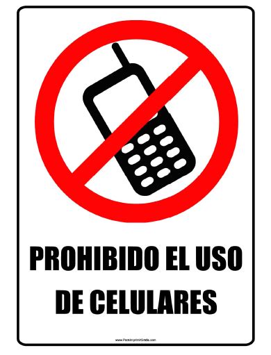 Señal De Prohibido Celular