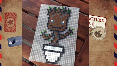 Groot Pixel Art Template