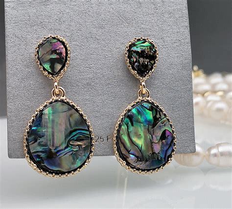 Bohemian Abalone Shell Earrings Dragonfly Turtle Dangle Drop Party