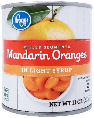 Kroger® Canned Mandarin Oranges In Light Syrup 11 Oz Fred Meyer