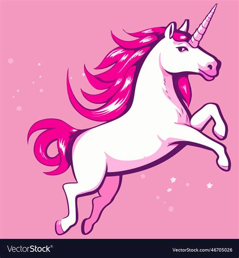 A Of Pink Unicorn Royalty Free Vector Image Vectorstock