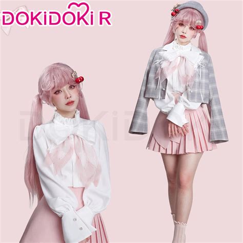 Dokidoki R Cosplay Cosplay Costume Hanami Sakura Pink Suit