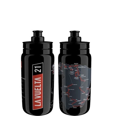 BIDON ROWEROWY ELITE FLY TEAMS 2021 VUELTA BLACK MAP 550ml