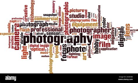 Photography Word Cloud Concept Collage Made Of Words About Photography