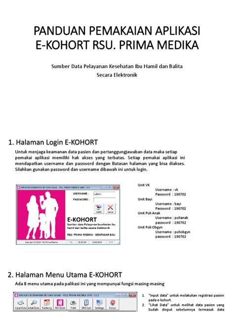 Panduan Pemakaian Aplikasi E Kohort Rsu Pdf