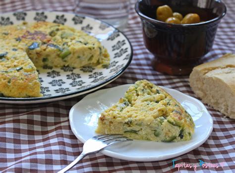 Tortilla de calabacín y cebolla drecetasrio