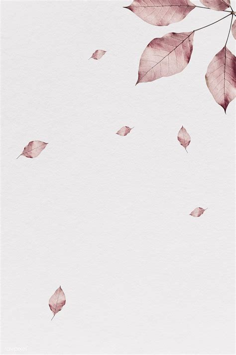 Metallic pink leaves pattern background illustration | premium image by ...