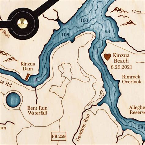 Kinzua Nautical Map Clock Sea And Soul Charts