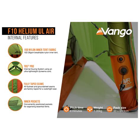 Vango F Helium Ul Air Person Tent Free Uk Delivery Alpinetrek