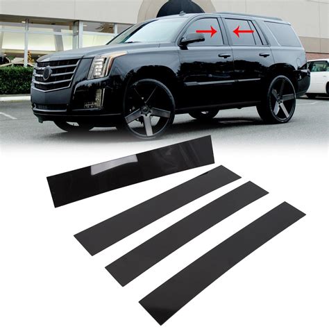 For 2007 2014 Cadillac Escalade Black B Pillar Posts Door Window Trim Cover Kit For Sale