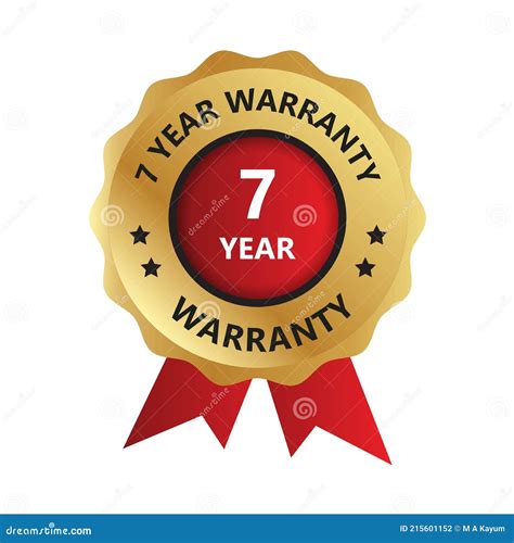 7 Year Warranty Badge 7 Year Warranty Logo Year Warranty Logo Vector