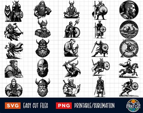 25 Viking Svg Bundle Viking Warrior Svg Warrior Svg Viking Head Svg