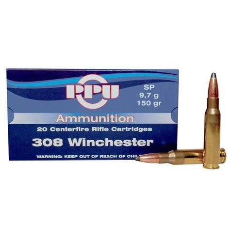 Ammo 308 Win 150gr PPU SP 20 S