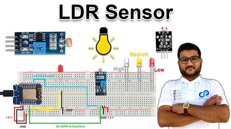 Ldr Sensor Brightness Detection System Nodemcu Esp8266 Esp32 And Arduino Urdu Hindi