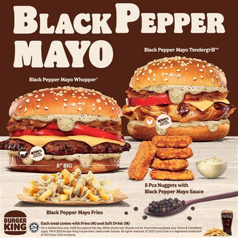 Burger King Has Creamy Black Pepper Mayo Burgers, Fries & Dipping Sauce ...